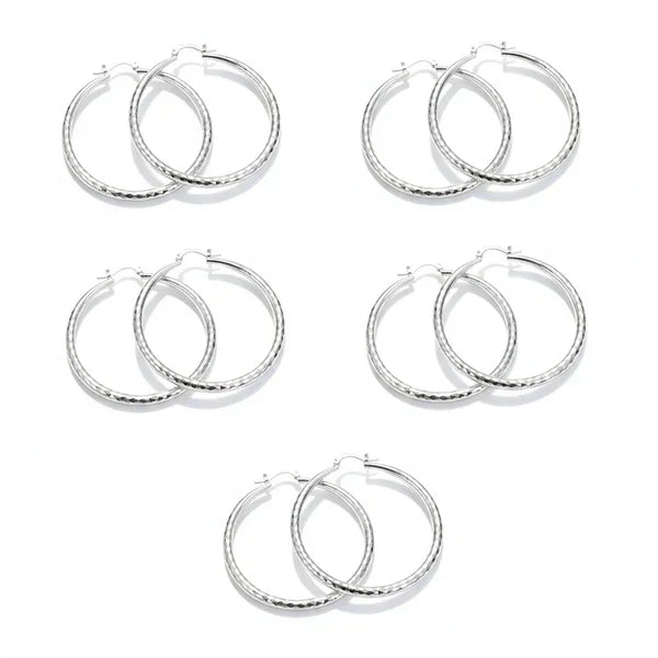🎉BUY 1 GET 1 FREE🎁Diamond-Cut Hoop Earrings for Women
