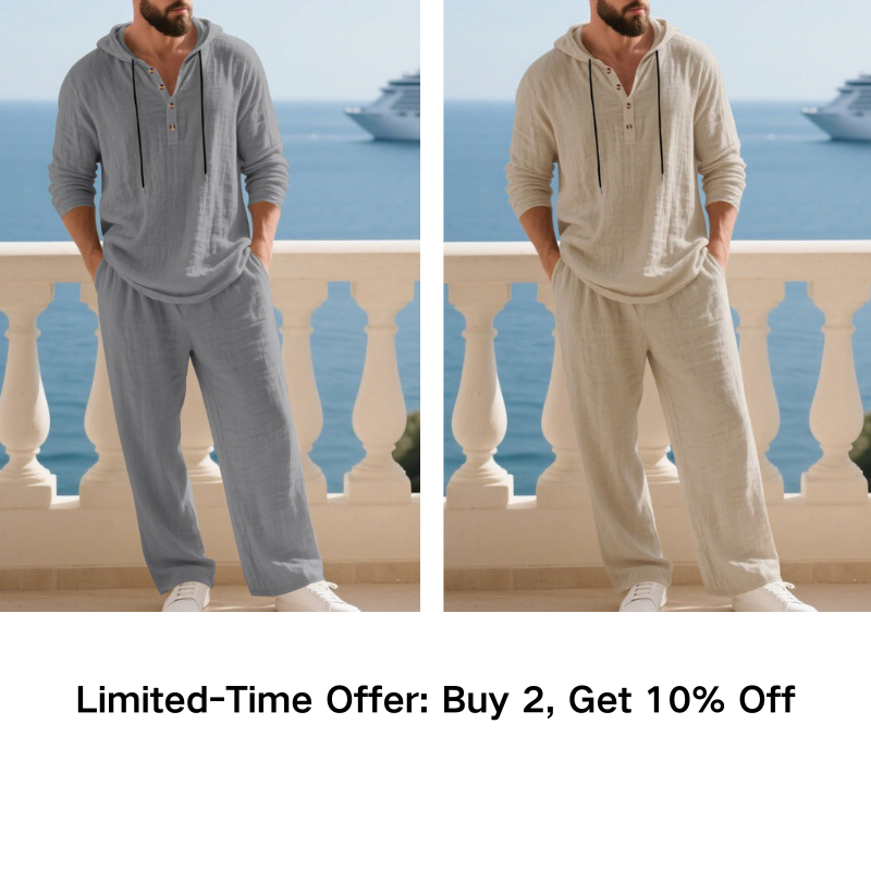 💥Men's Hooded Casual Loose Top & Pants 2-Piece Set