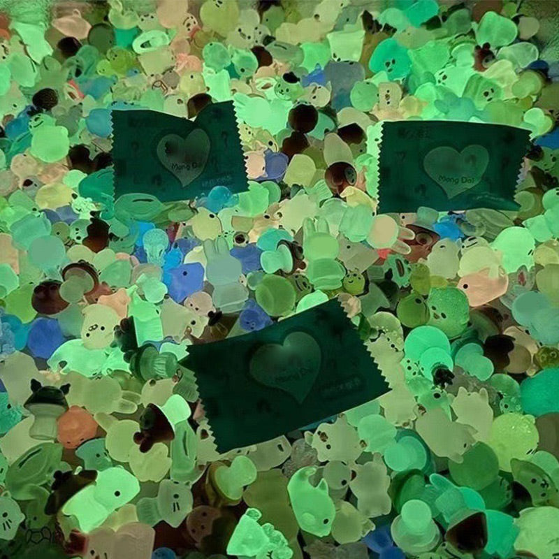 Blind Bag Luminous Mini Resin Animal Figures – 10PCS/Set