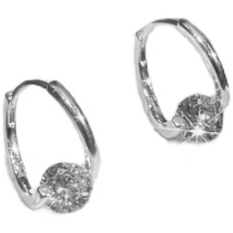 Jolieaprile Diamond Round Stud Earring