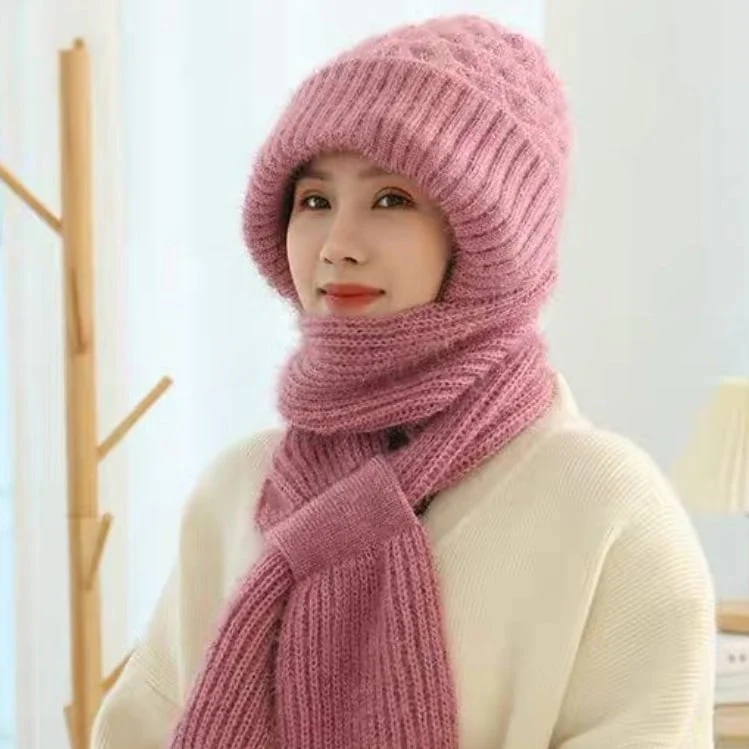 All-in-One Knit Hat & Scarf