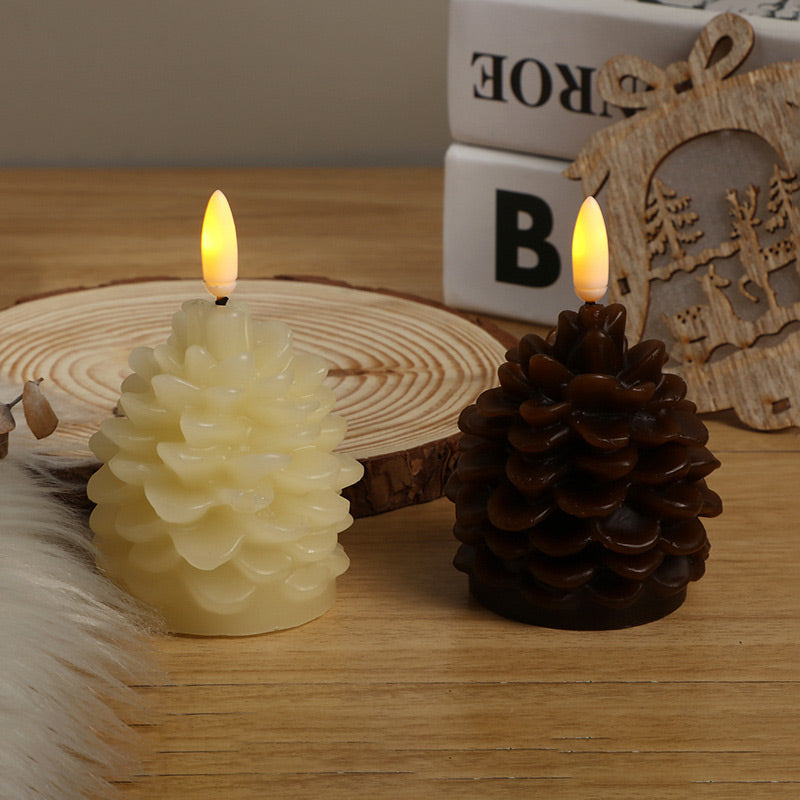 🎅🎄Flameless LED Pine Cone Candles for Holiday Decor