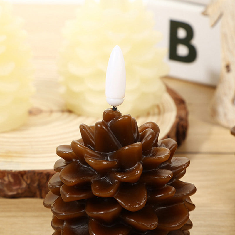 🎅🎄Flameless LED Pine Cone Candles for Holiday Decor