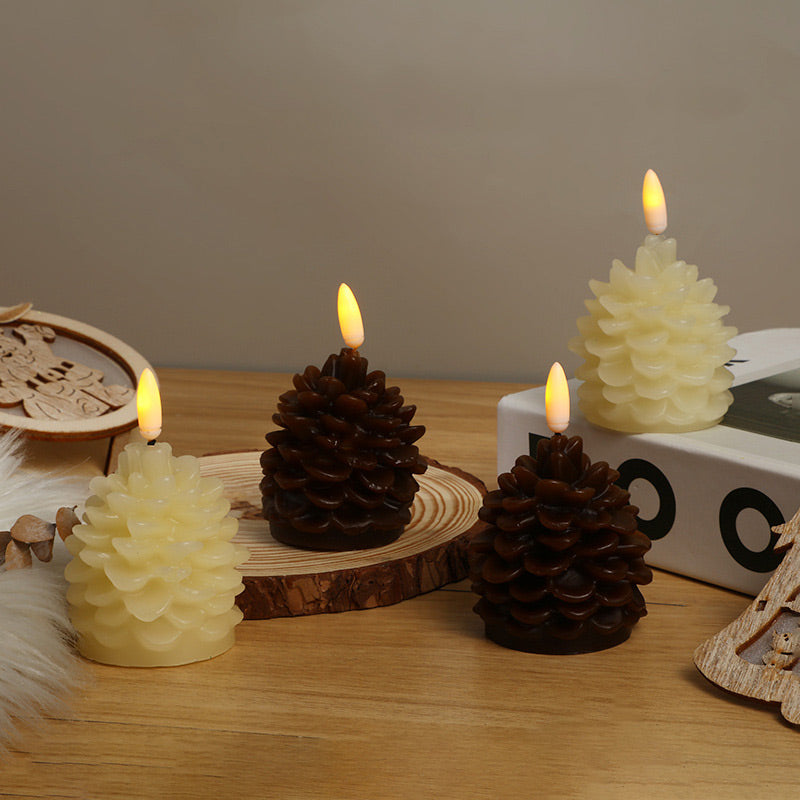 🎅🎄Flameless LED Pine Cone Candles for Holiday Decor