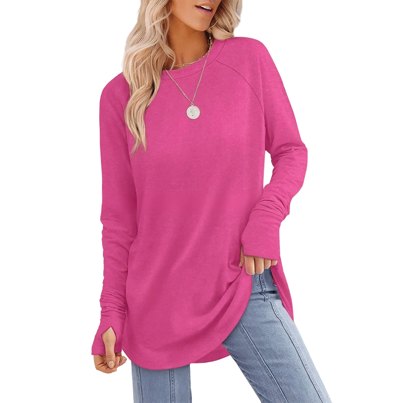 🍂🔥Women's Casual Long Sleeve Round Neck Top