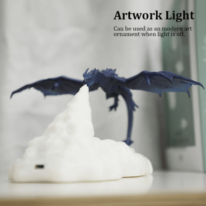 🔥3D Printed Dynamic Balance Dragon LED Night Light🐲