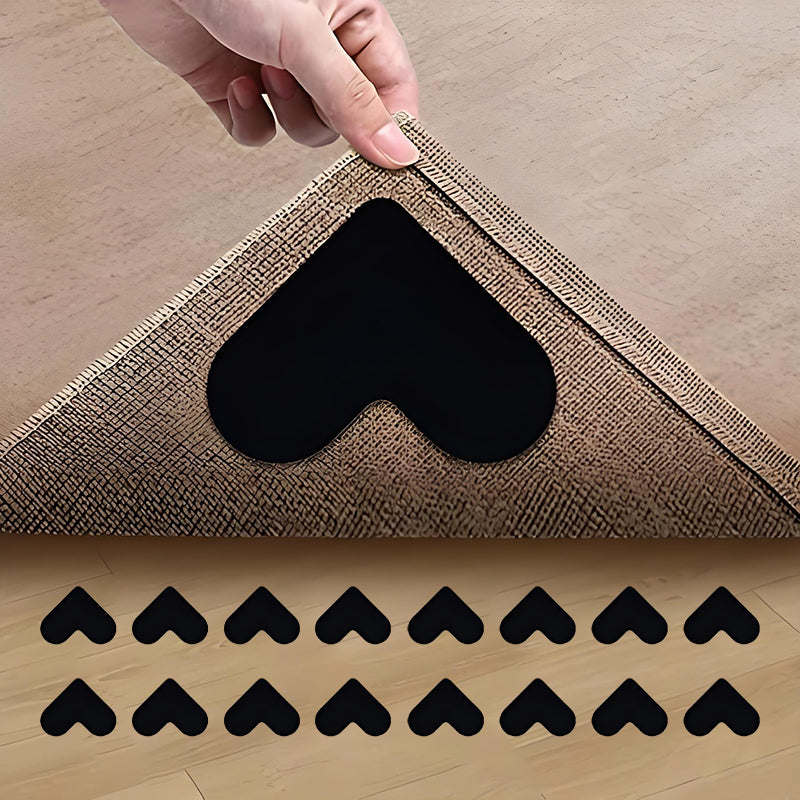Heart-Shaped Reusable Non-Slip Rug Grippers