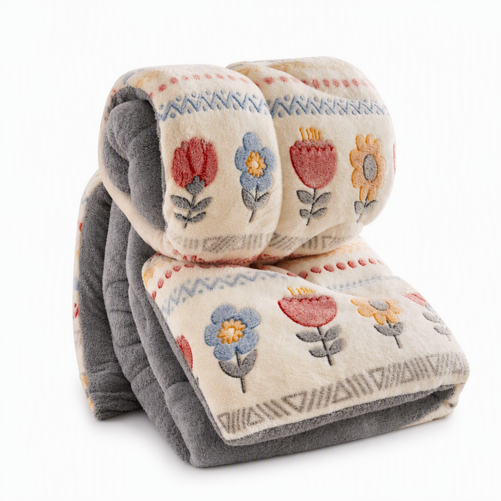 ๐ฅ 50% OFF โ๏ธ Double-Sided Sherpa Fleece Comforter โ Thick Warm Winter Quilt, Soft Velvet Feel for Cozy Bedroom Bedding ๐๏ธโจ