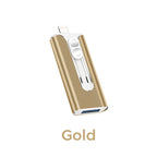 4-in-1 MFi Certified USB Flash Drive with Type-C Adapter for iPhone/Android/PC
