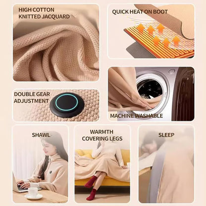🔥Portable Heated Hooded Blanket Shawl