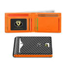 RFID-Blocking Leather and Carbon Fiber Credit Card Holder