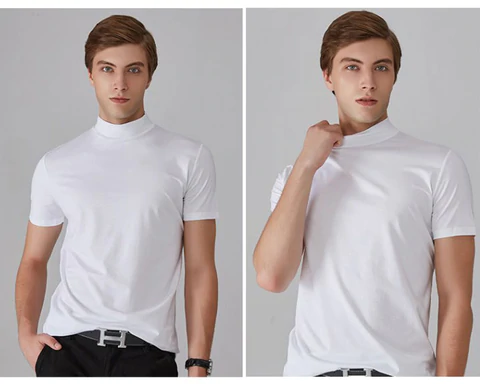 🔥All Colors 💖 Men's High Neck Slim Fit T-shirt