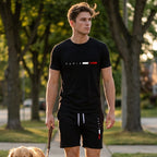 Men's Printed Top & Shorts 2-Piece Set