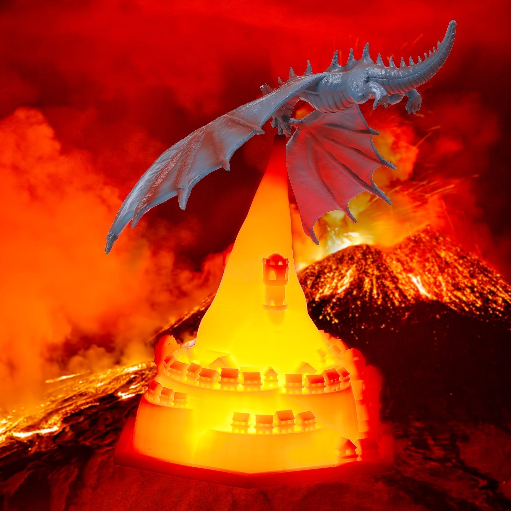 🔥3D Printed Dynamic Balance Dragon LED Night Light🐲