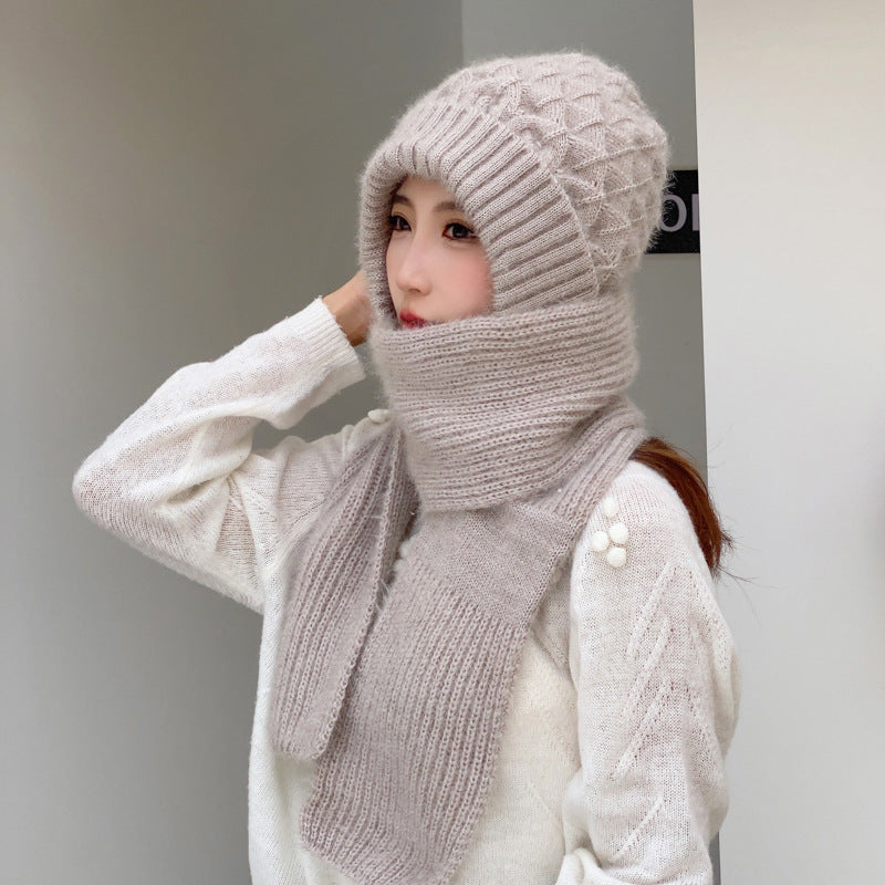 All-in-One Knit Hat & Scarf