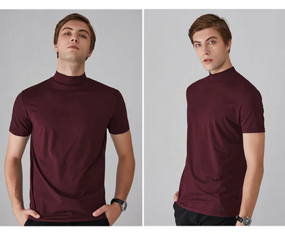 🔥All Colors 💖 Men's High Neck Slim Fit T-shirt