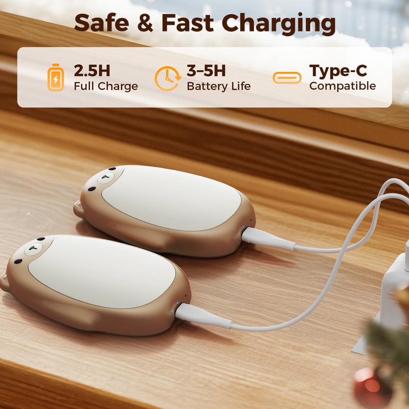 🎁Best Gift 🌟Hand Warmers Rechargeable - Cute Bear Design