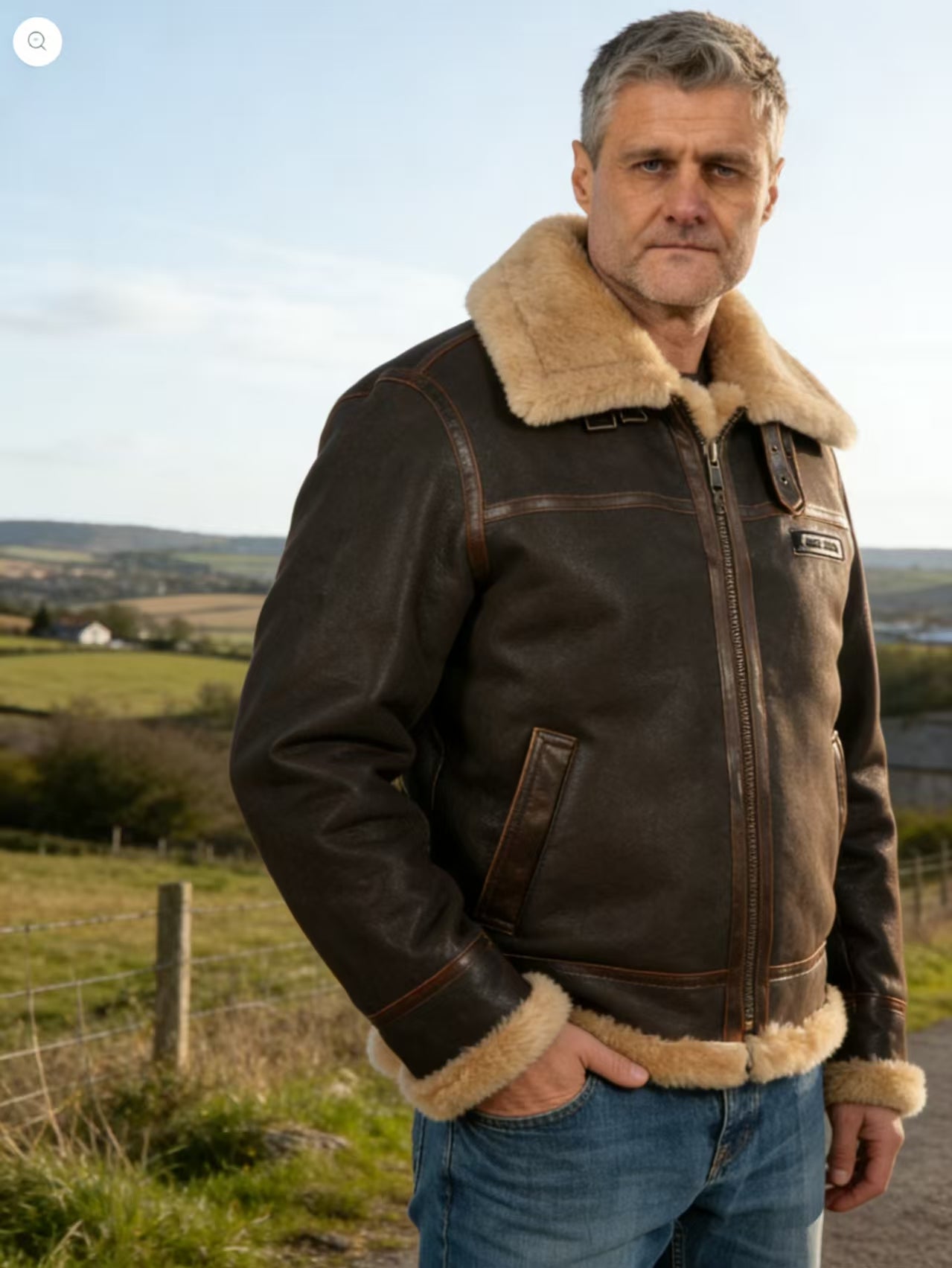 SHEEPSKIN BOMBER JACKET