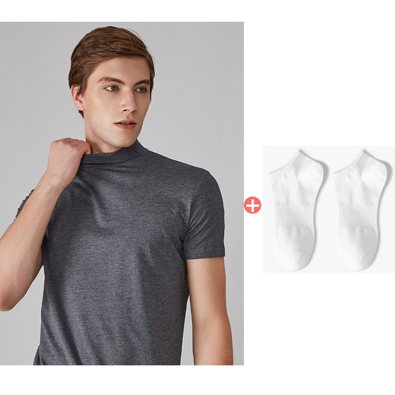 🔥All Colors 💖 Men's High Neck Slim Fit T-shirt