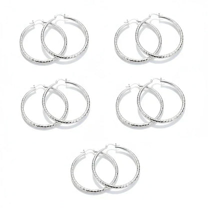 🎉BUY 1 GET 1 FREE🎁Diamond-Cut Hoop Earrings for Women