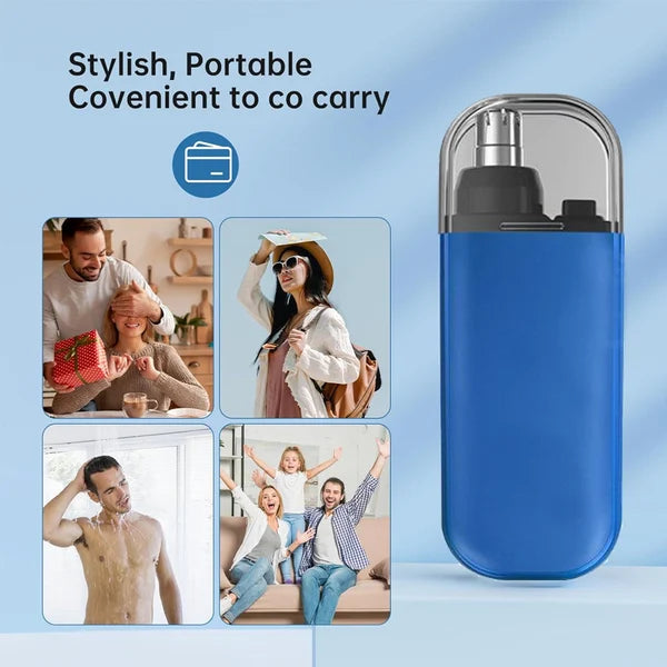 ⚡ Rechargeable Electric Nose Hair Trimmer, Portable Safe Round Head Mens Grooming Tool