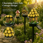 🌙🏡Solar Fairy-Tale Mushroom Cottage Garden Light