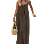 🏖️💕20K+ SOLD!⚡Women's Casual Backless Spaghetti Strap Maxi Dress🌟🌊