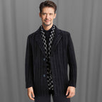 🎁Men’s Stylish Notched Lapel Winter Tweed Jacket with White Duck Down Lining