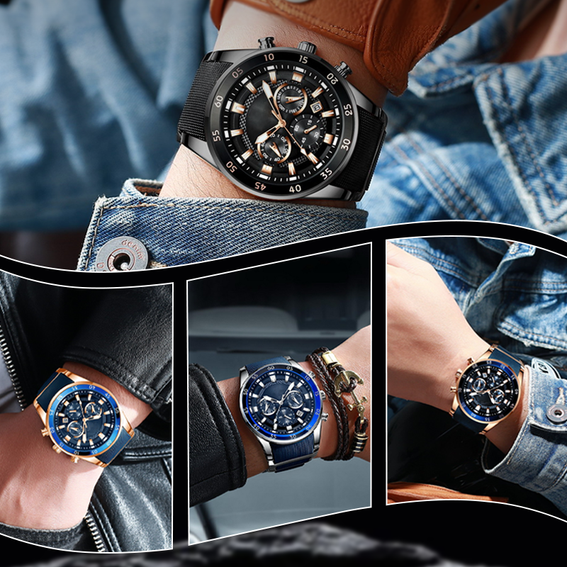 🎁Men's Waterproof Multifunctional Quartz Watch