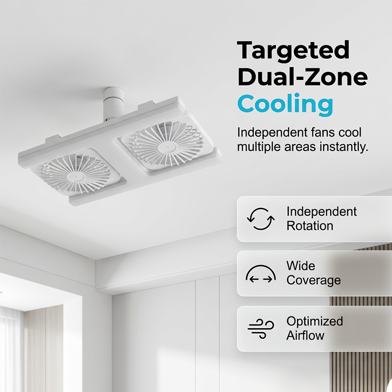 💡 2-in-1 LED Ceiling Fan Light – Dual Cooling, Ultra Bright, Tool-Free Install 🌀