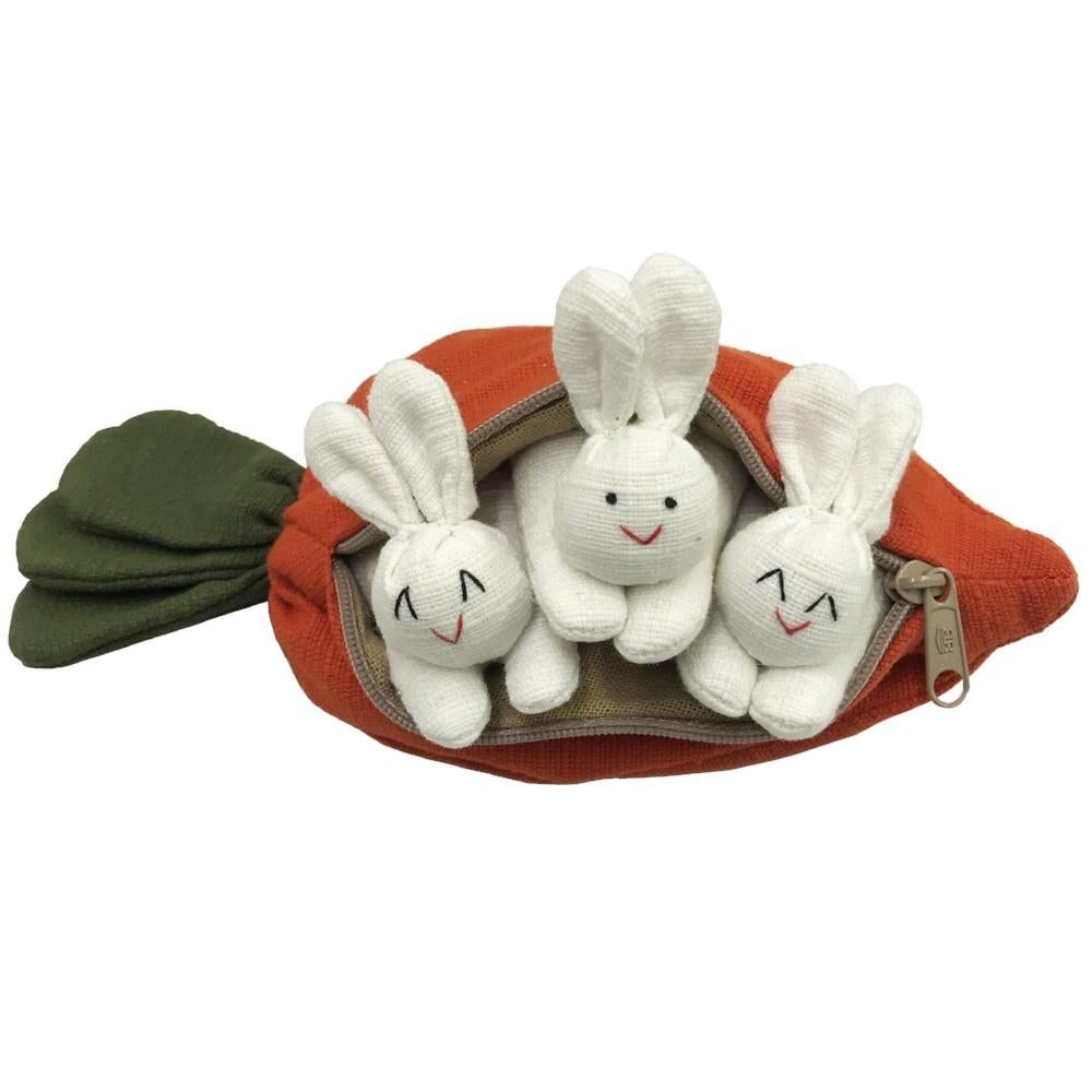🐇🎁 Hide-and-Seek Bunnies in Carrot Pouch