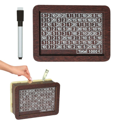 🔥Retro Style Wooden Money Box with Counter Piggy Bank Handmade Saving Money Goal Piggy Bank