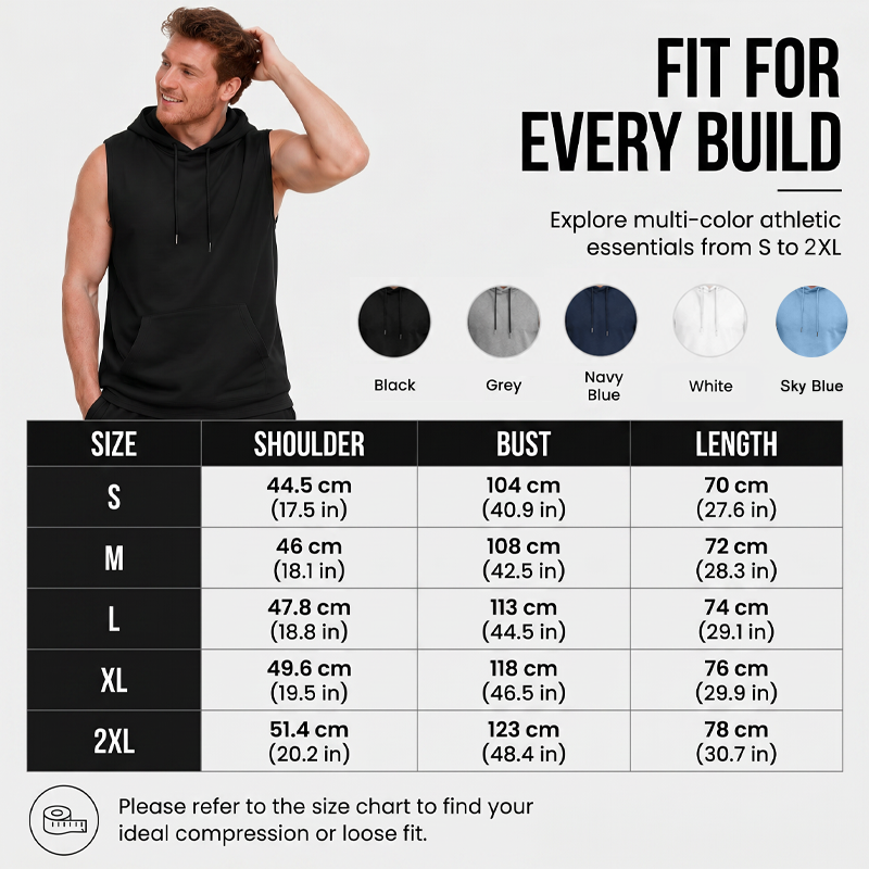 🔥 Sleeveless Hooded Sports Top💧 Moisture-wicking · Quick-drying and friction-resistant🧢