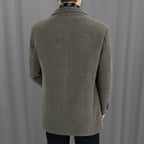 🎁Men’s Stylish Notched Lapel Winter Tweed Jacket with White Duck Down Lining