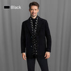 🎁Men’s Stylish Notched Lapel Winter Tweed Jacket with White Duck Down Lining