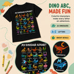 🦖👕Kids Dinosaur Alphabet Graphic T-Shirt