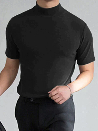 🔥All Colors 💖 Men's High Neck Slim Fit T-shirt
