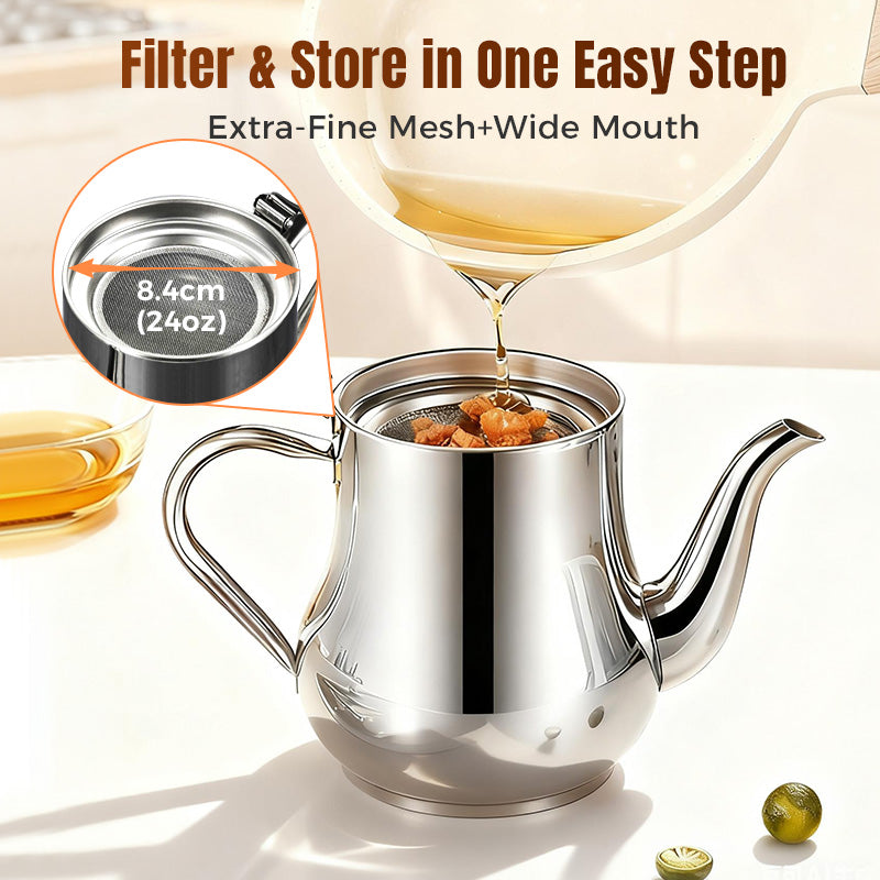 🔥Limited-Time Promotion🔥Stainless Steel Oil Filter Pot