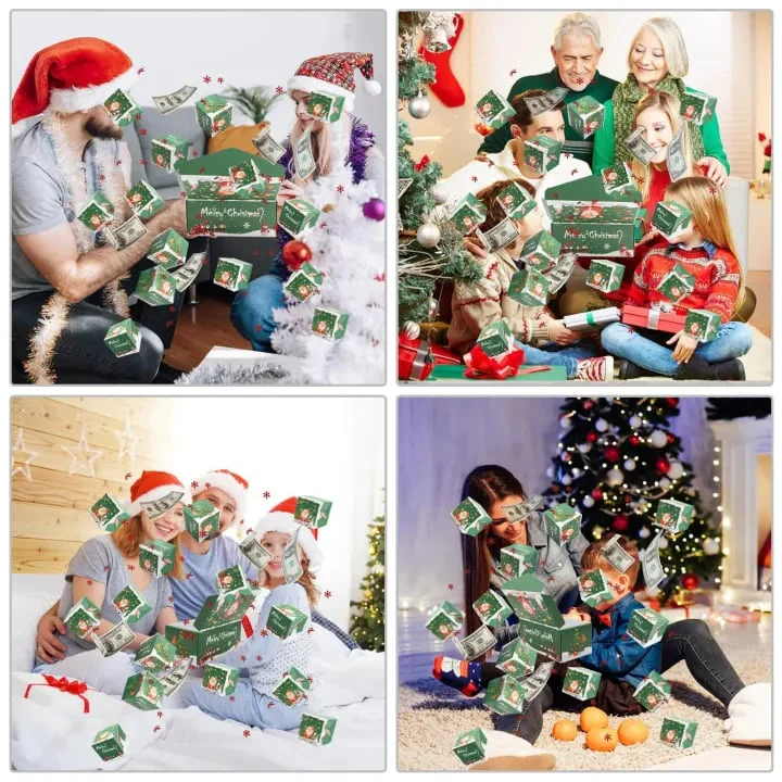 🎅🎄 Unique Folding Bouncing Christmas Gift Box