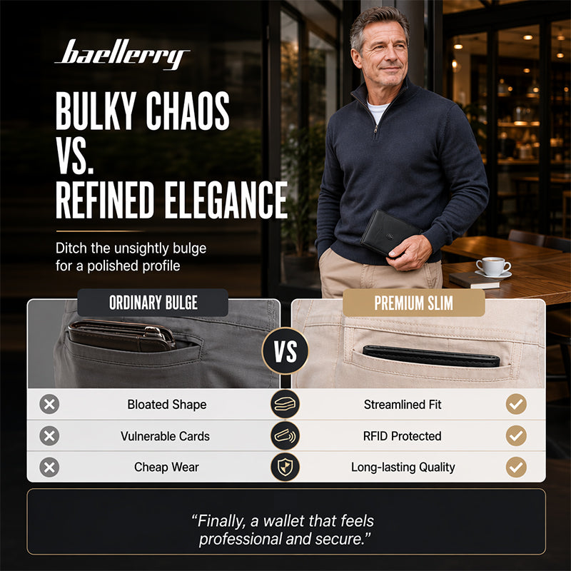 RFID-Blocking Leather and Carbon Fiber Credit Card Holder