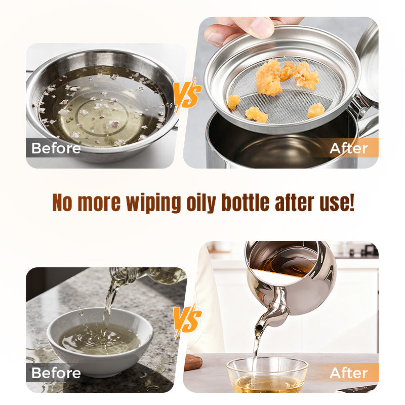 🔥Limited-Time Promotion🔥Stainless Steel Oil Filter Pot