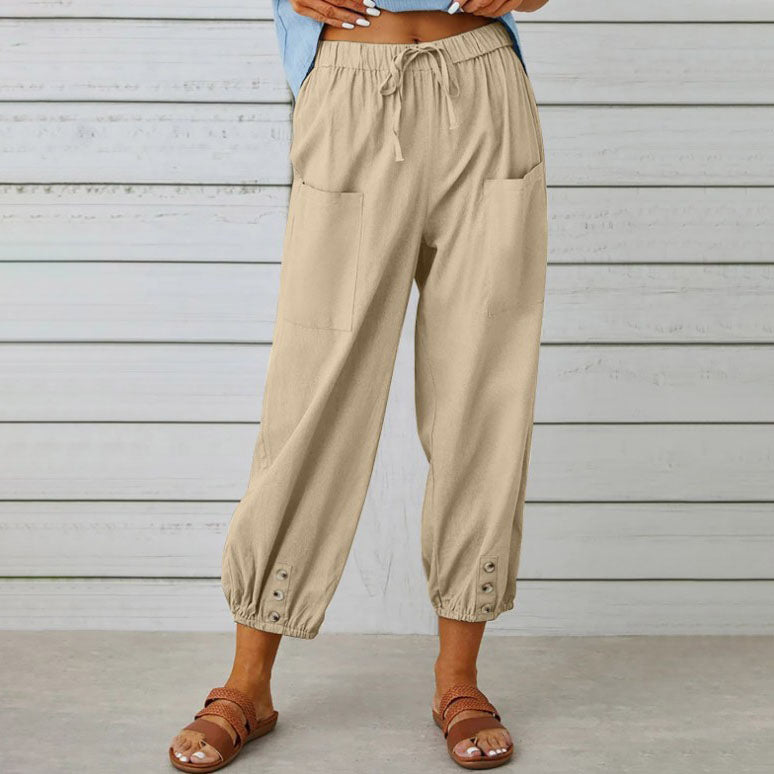 💎 2026 New Women's Summer Cotton Linen Wide-Leg Pants – Breathable, Wrinkle-Free & Relaxed Fit 🍃