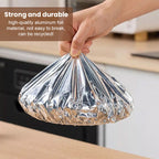 🥡🍲 Aluminum Foil Heat-Retaining Cover – Locks heat for hours, microwave safe. Reusable, eco-friendly. Keep every meal hot! ♻️✨
