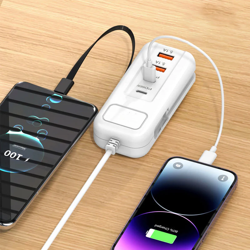 Multi-Function Quick Charging Socket - 2PD + 2USB