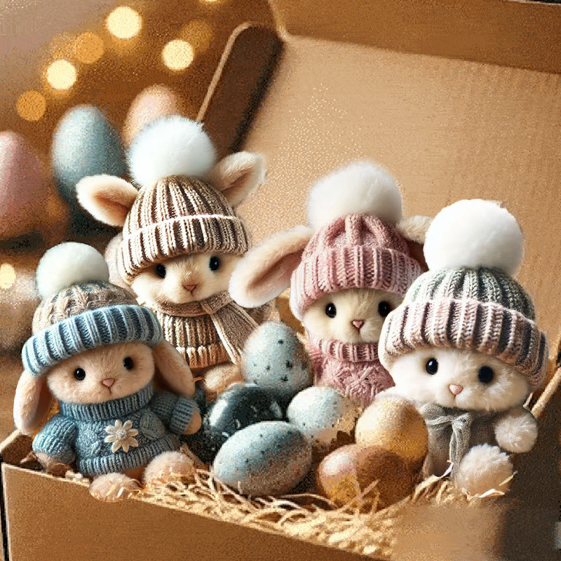 🔥Easter Sale: BUY 3 GET 1 FREE - Handmade🐇Mini Bunny Hug Cute Easter Gift🎁