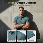 Men's Ice Silk Stretch Shirt – Waterproof, Quick-Dry & Eco-Friendly – Cool Breathable Tech Fabric Shirt 🌿