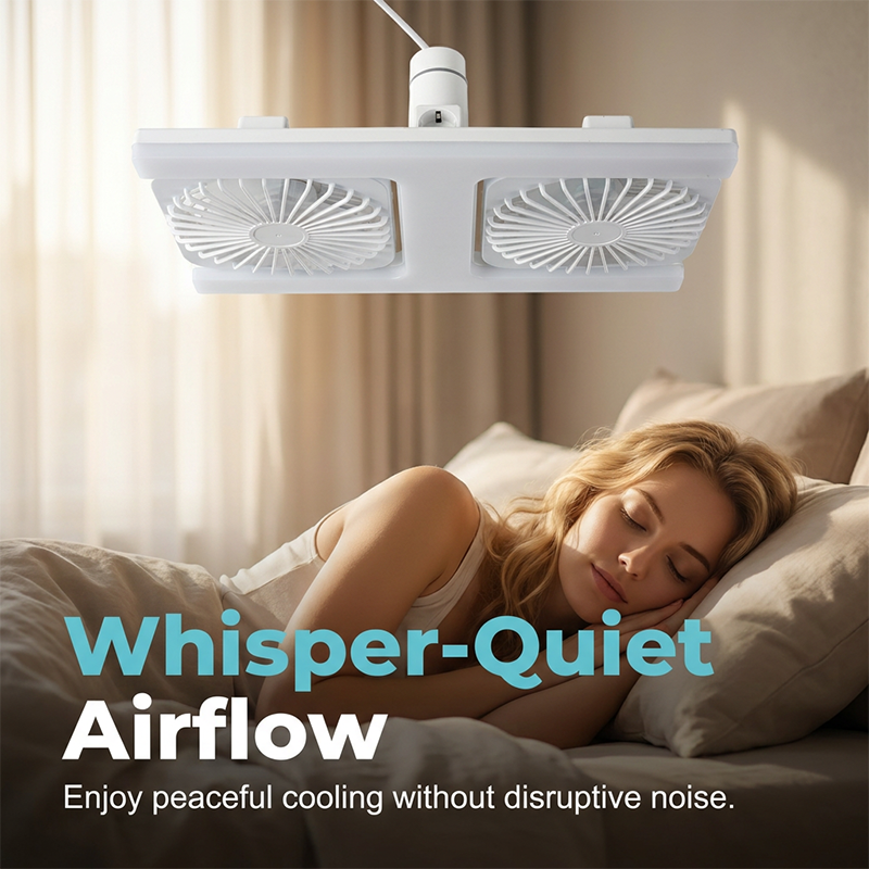 💡 2-in-1 LED Ceiling Fan Light – Dual Cooling, Ultra Bright, Tool-Free Install 🌀