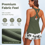 ✨Women's 3-Piece Swimsuit Tankini Set with Shorts