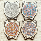 🎁135-Piece Morandi-Colored Cat Shaped Wooden Jigsaw Puzzle