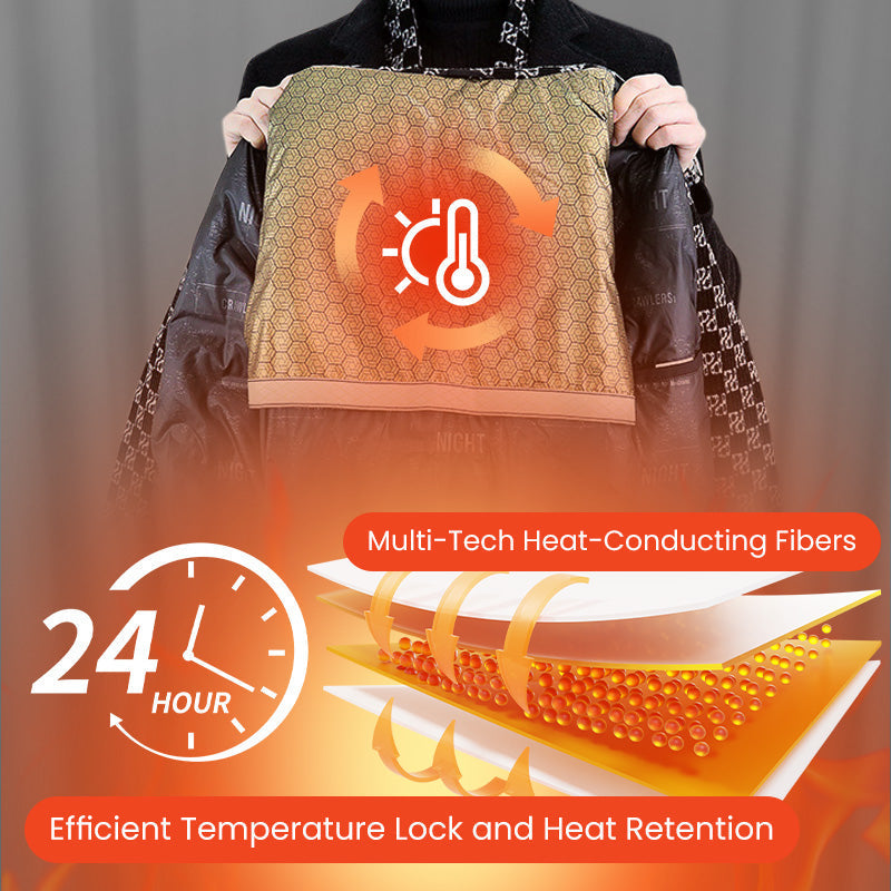 🎁Men’s Stylish Notched Lapel Winter Tweed Jacket with White Duck Down Lining